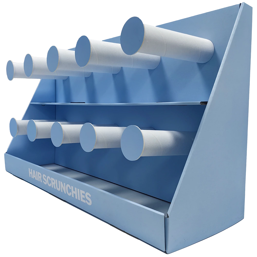 2 Tier Cardboard Hair Scrunchie Hook Display