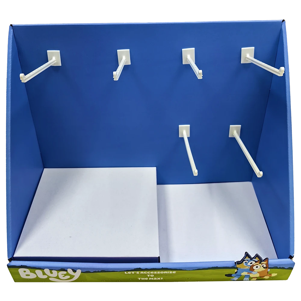 Blue Cardboard PDQ Display Stand