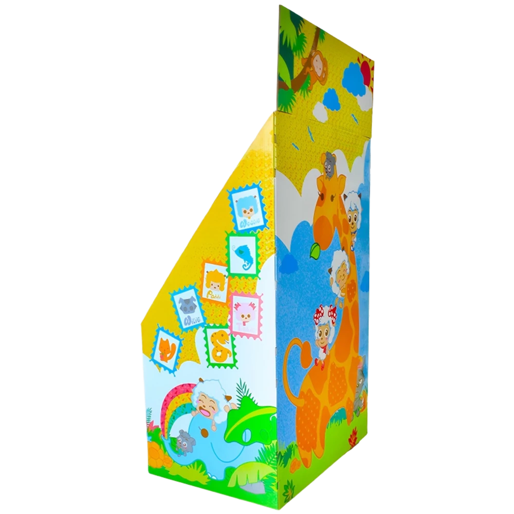 Cartoon Themed Corrugated Cardboard Point of Sale Display Bin