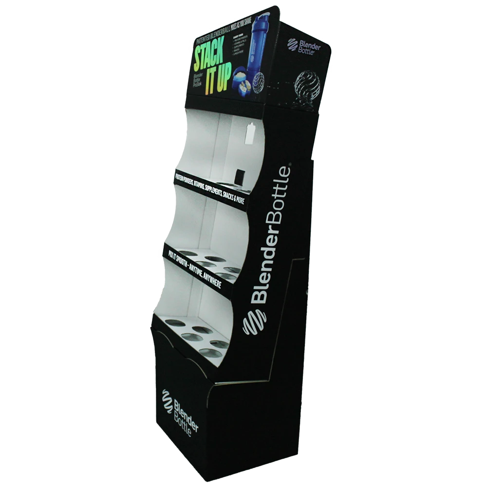 Free Standing Cardboard Retail Display Unit with Cut Out Holes