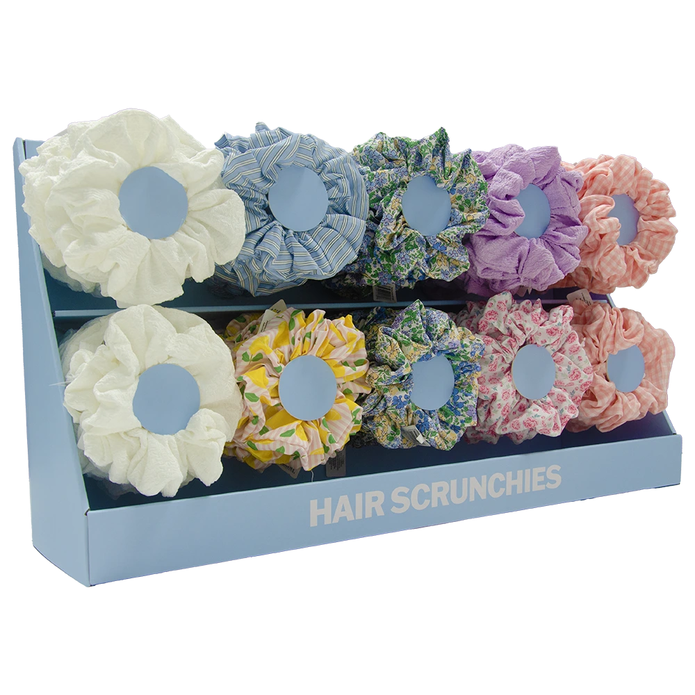 Custom Hair Scrunchie Retail Counter Display Stand