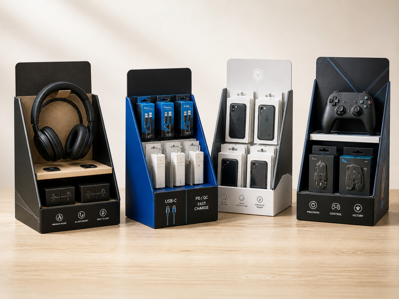 Custom Cardboard Electronics Displays