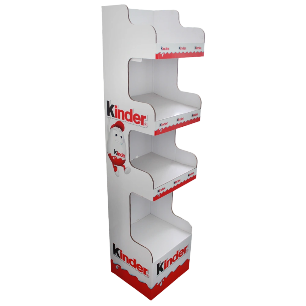Custom 4-Tier Cardboard Floor Display for Chocolate