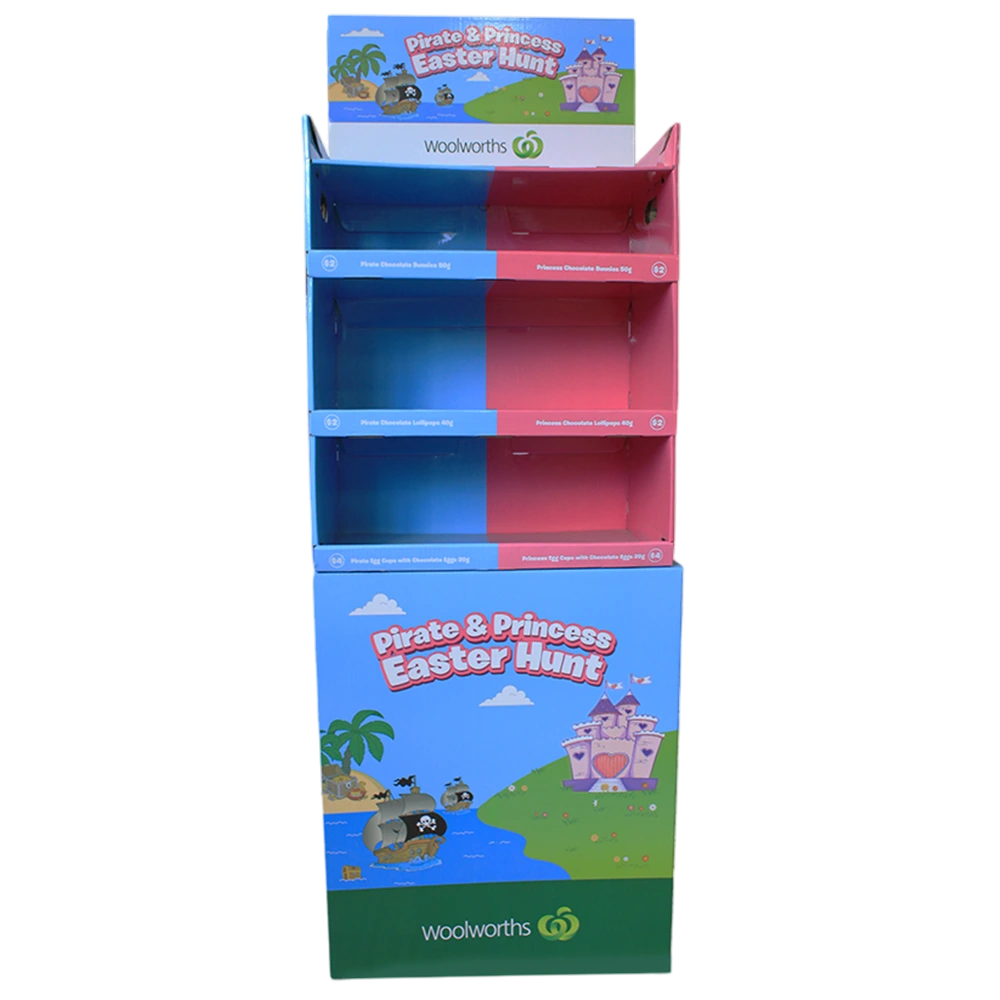 Custom Easter Hunt Corrugated Floor Display Stand