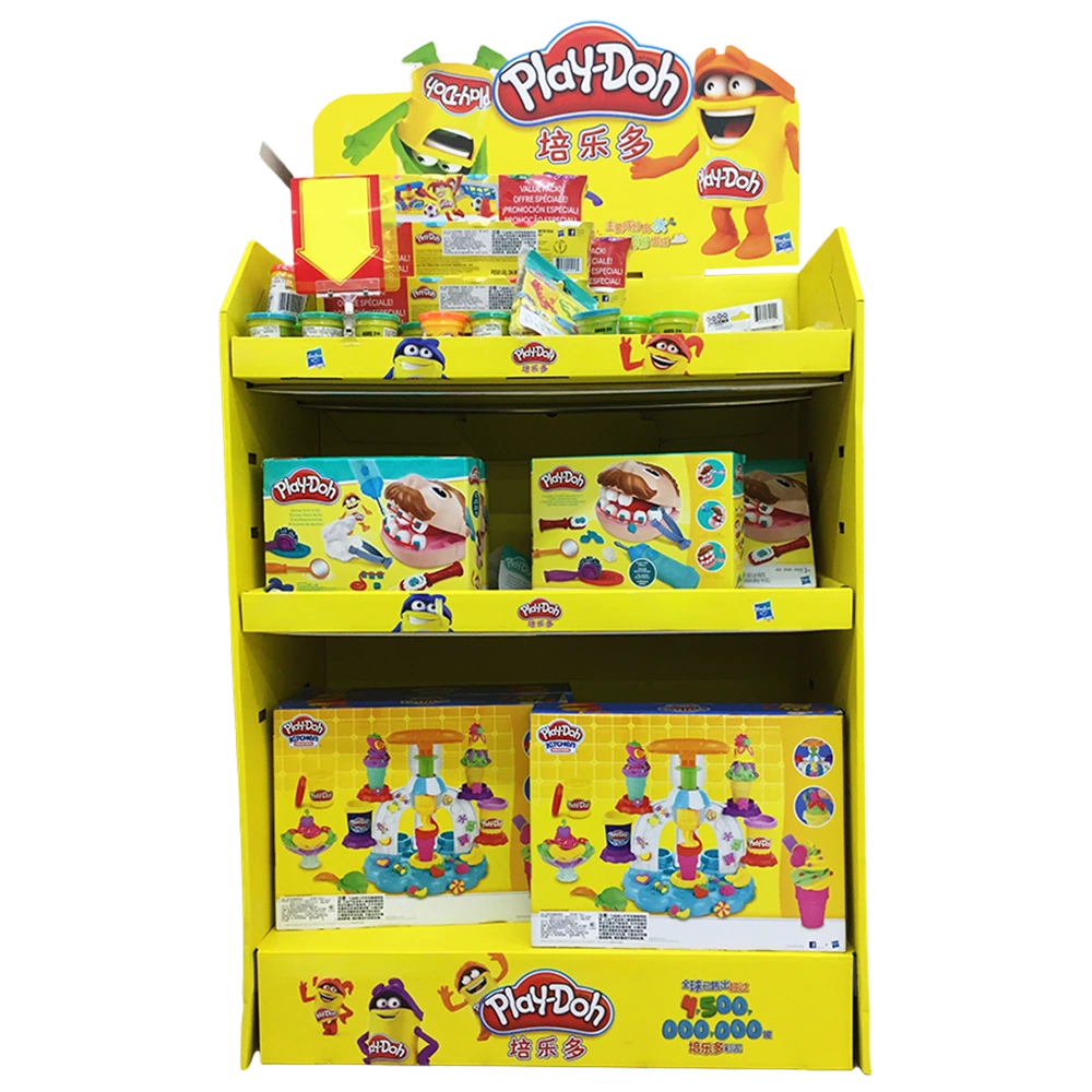 Toy Store Display Rack with Header and Side Graphics