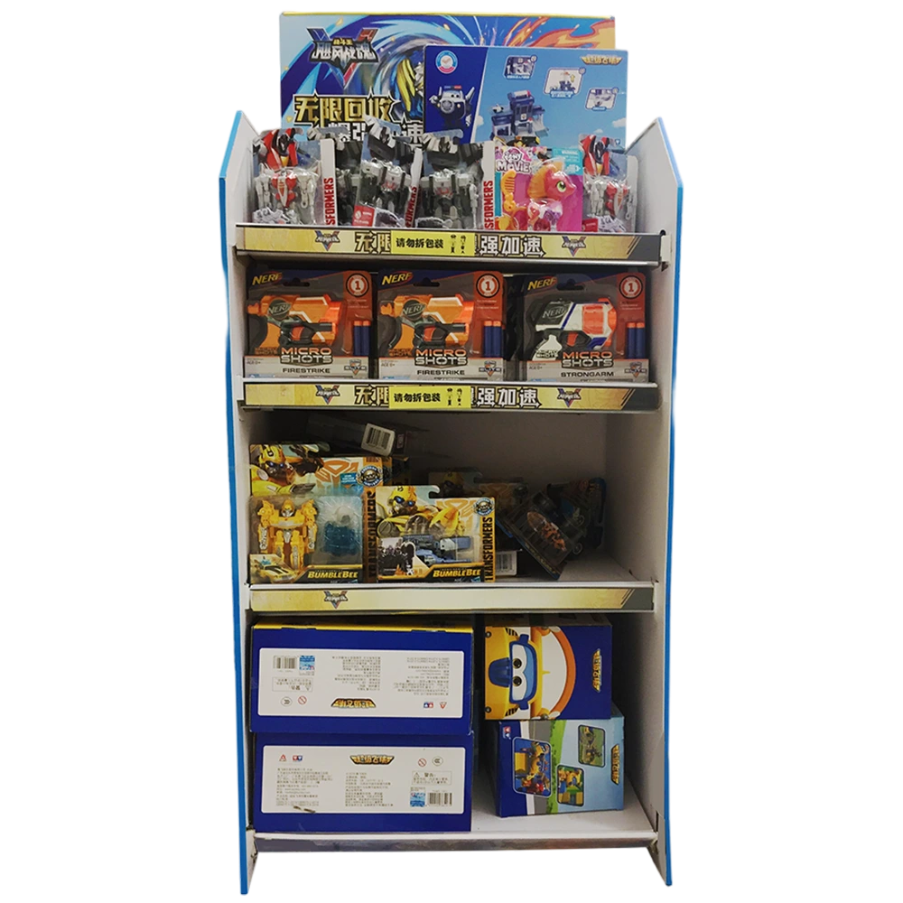 Vibrant Blue Toy Store Floor Display Unit 