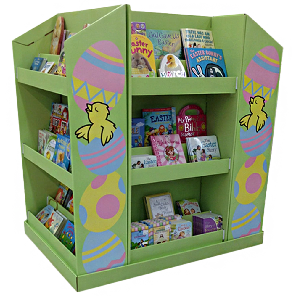 Cardboard Retail Island Display with Reinforced Dividers