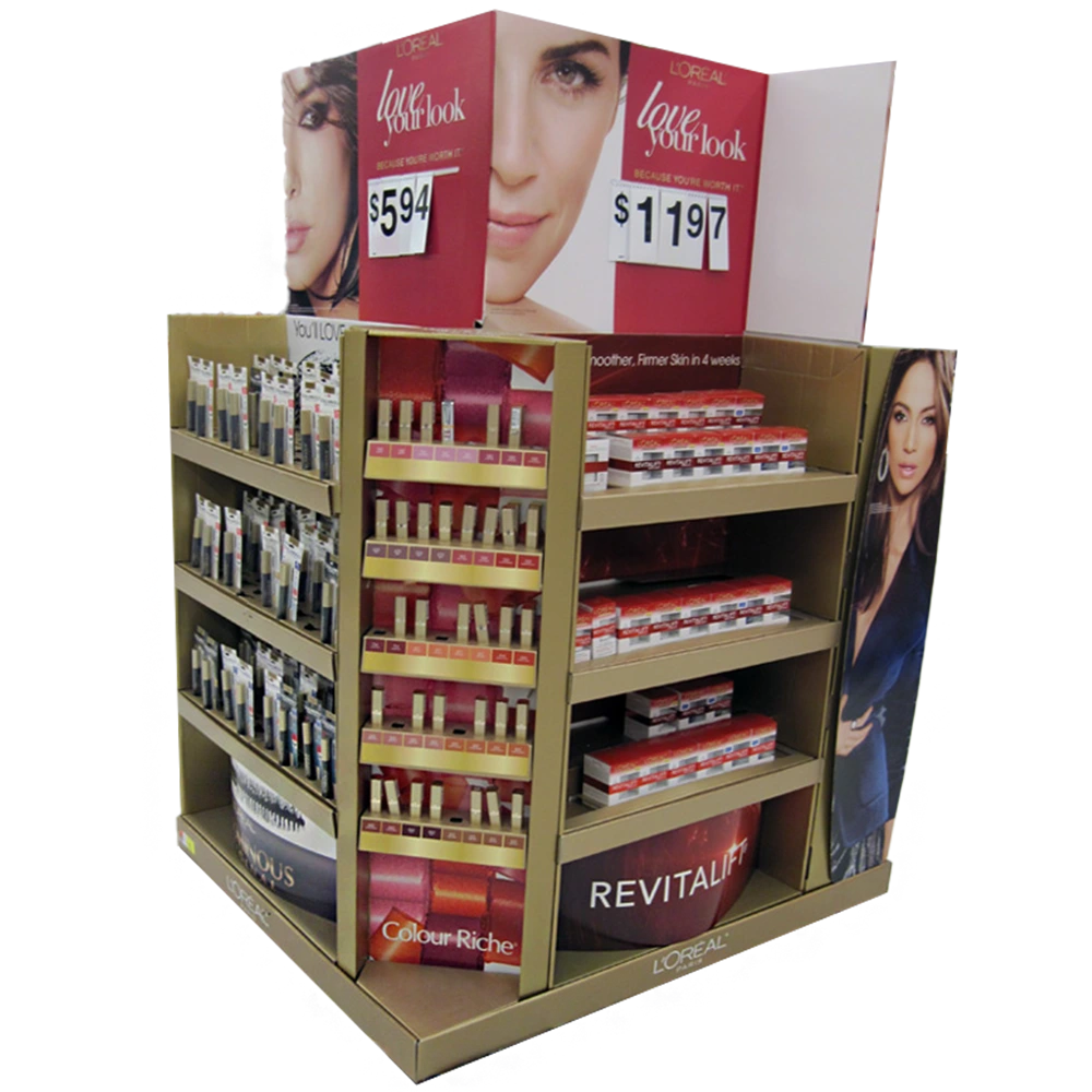 Corrugated Cardboard Pallet Display for Luxury Cosmetics & Beauty Products