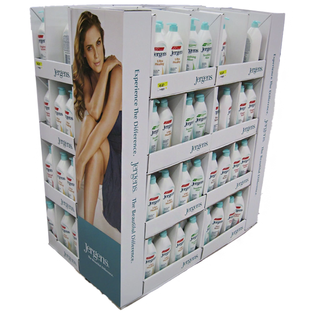 Multi-Tier Corrugated Pallet Display for Lotion & Skincare Bottles