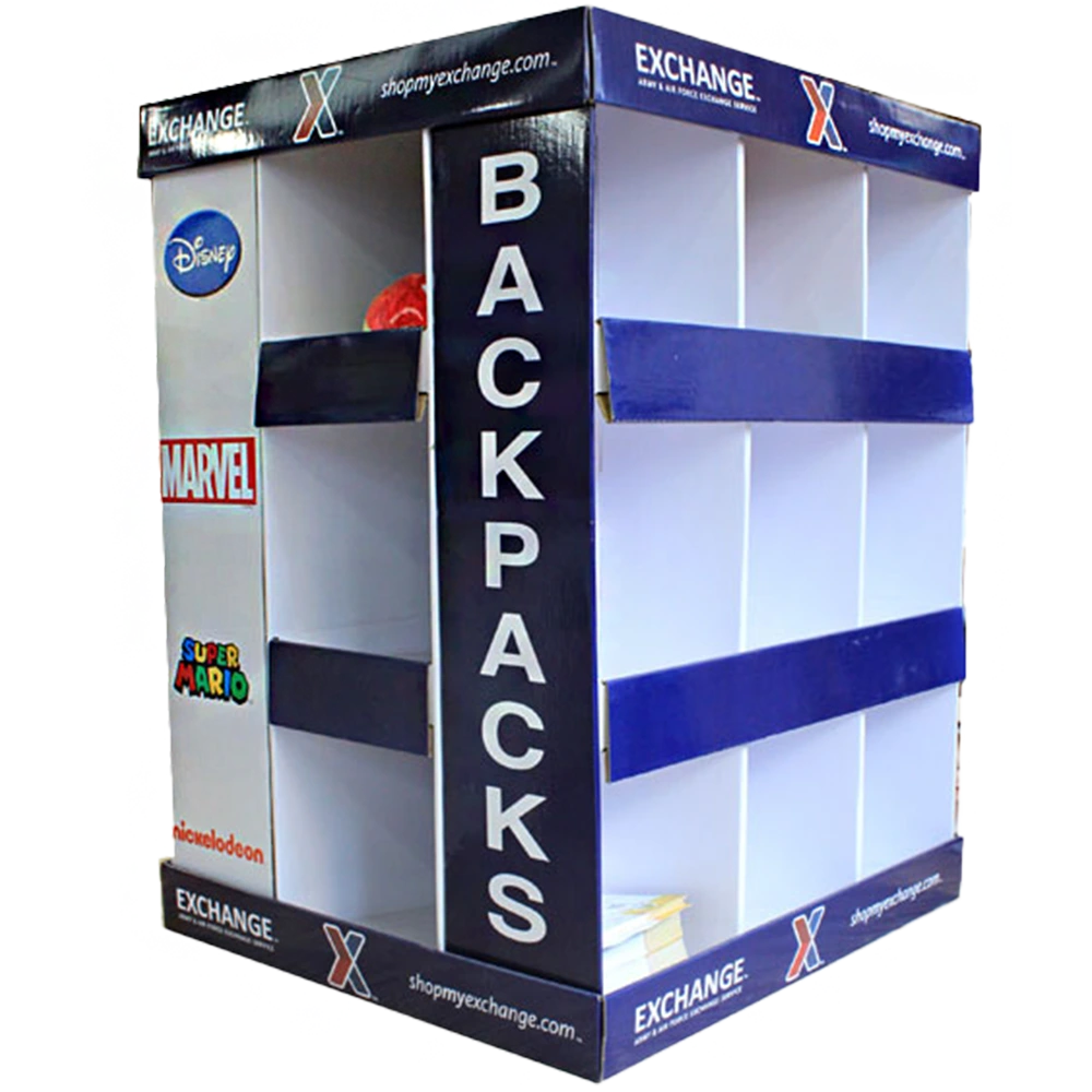 POP Pallet Display with Central Graphic Panels and Header Branding