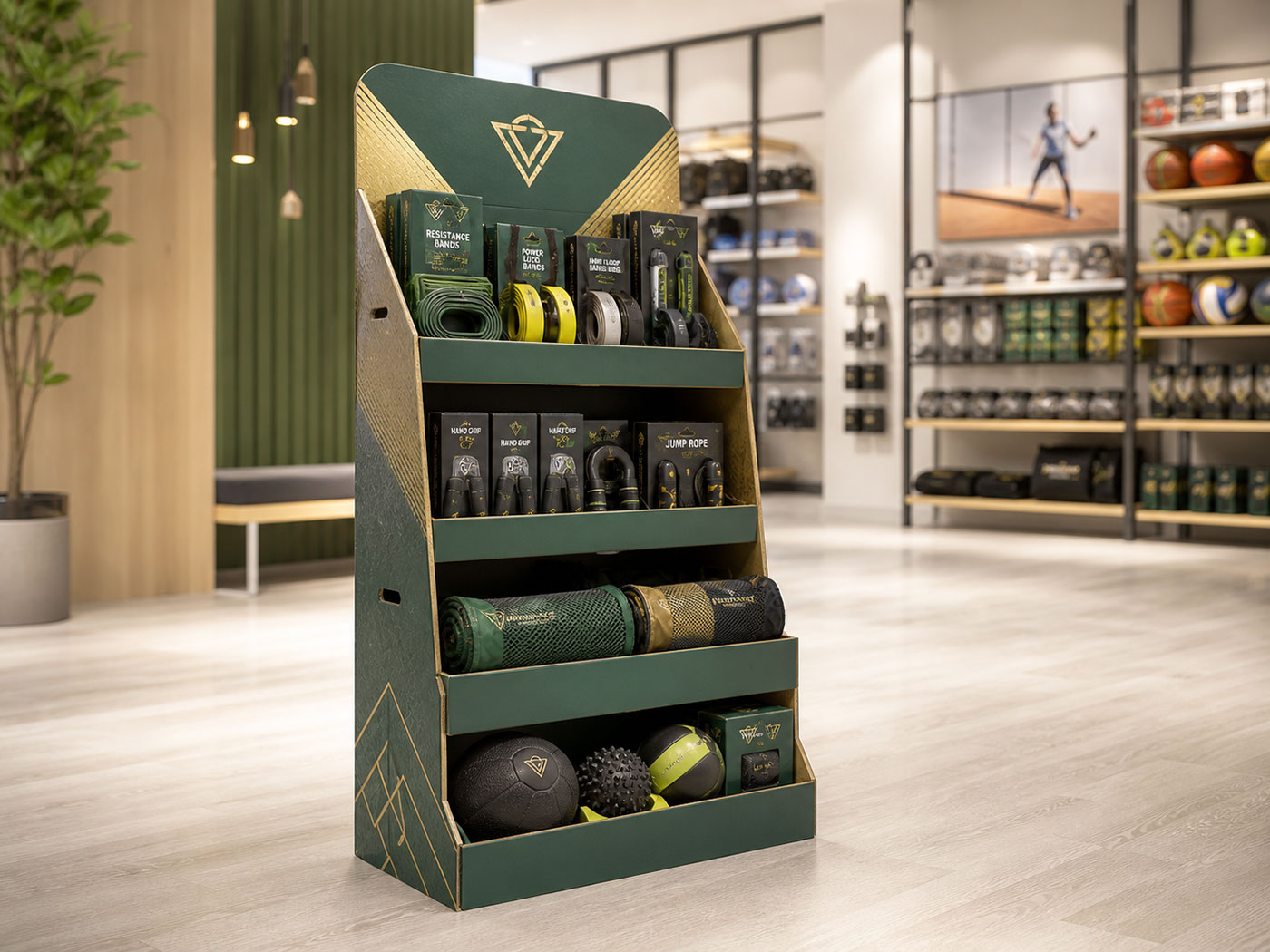 Custom Cardboard Sports Product Displays