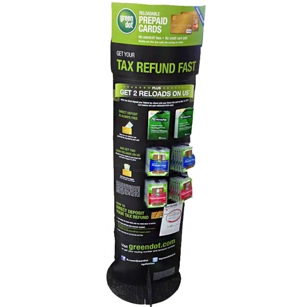 Cardboard Advertising Standee with Integrated Peg Hooks