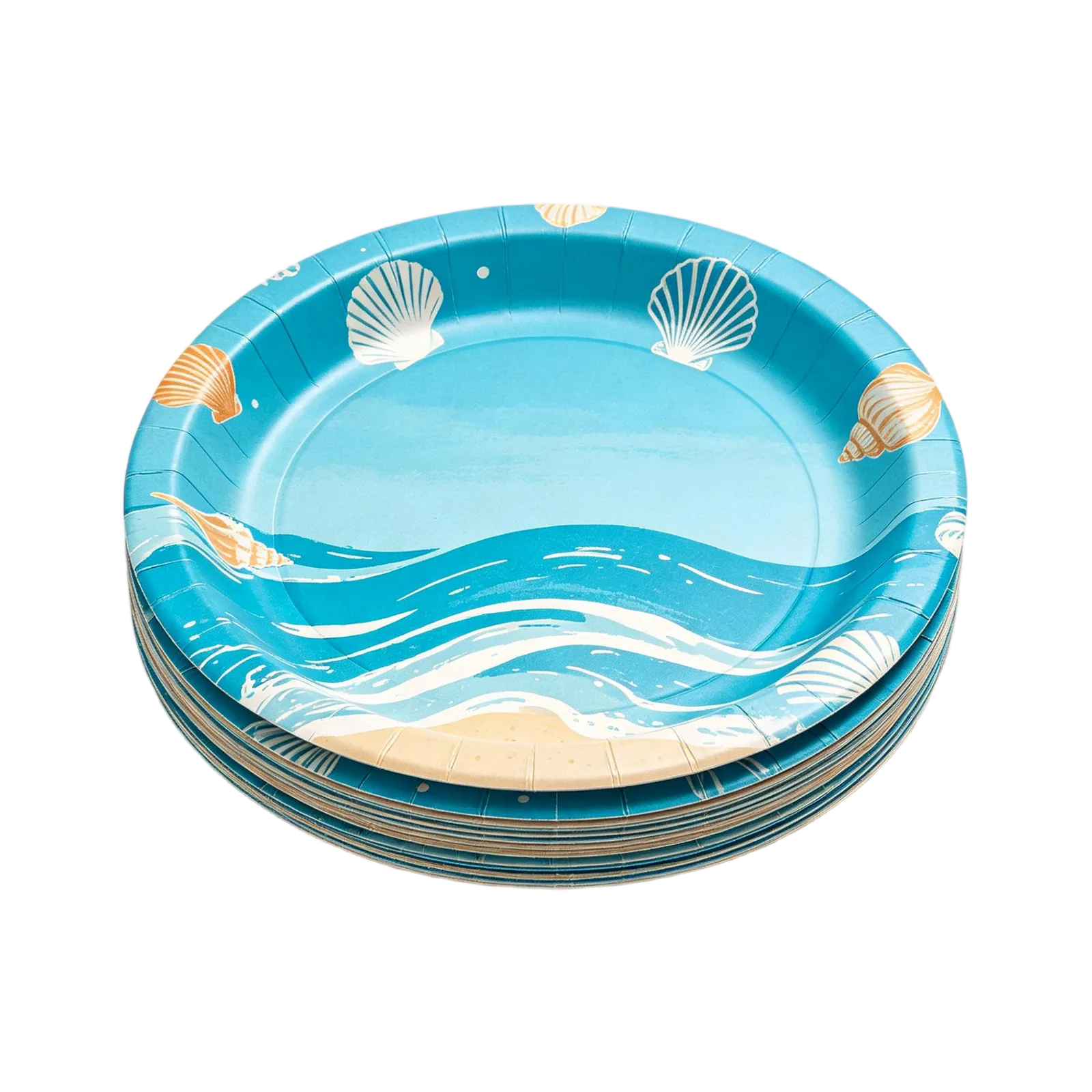 Beach Paper Plates Summer Disposable Tableware for Picnics Luau and Outdoor Parties