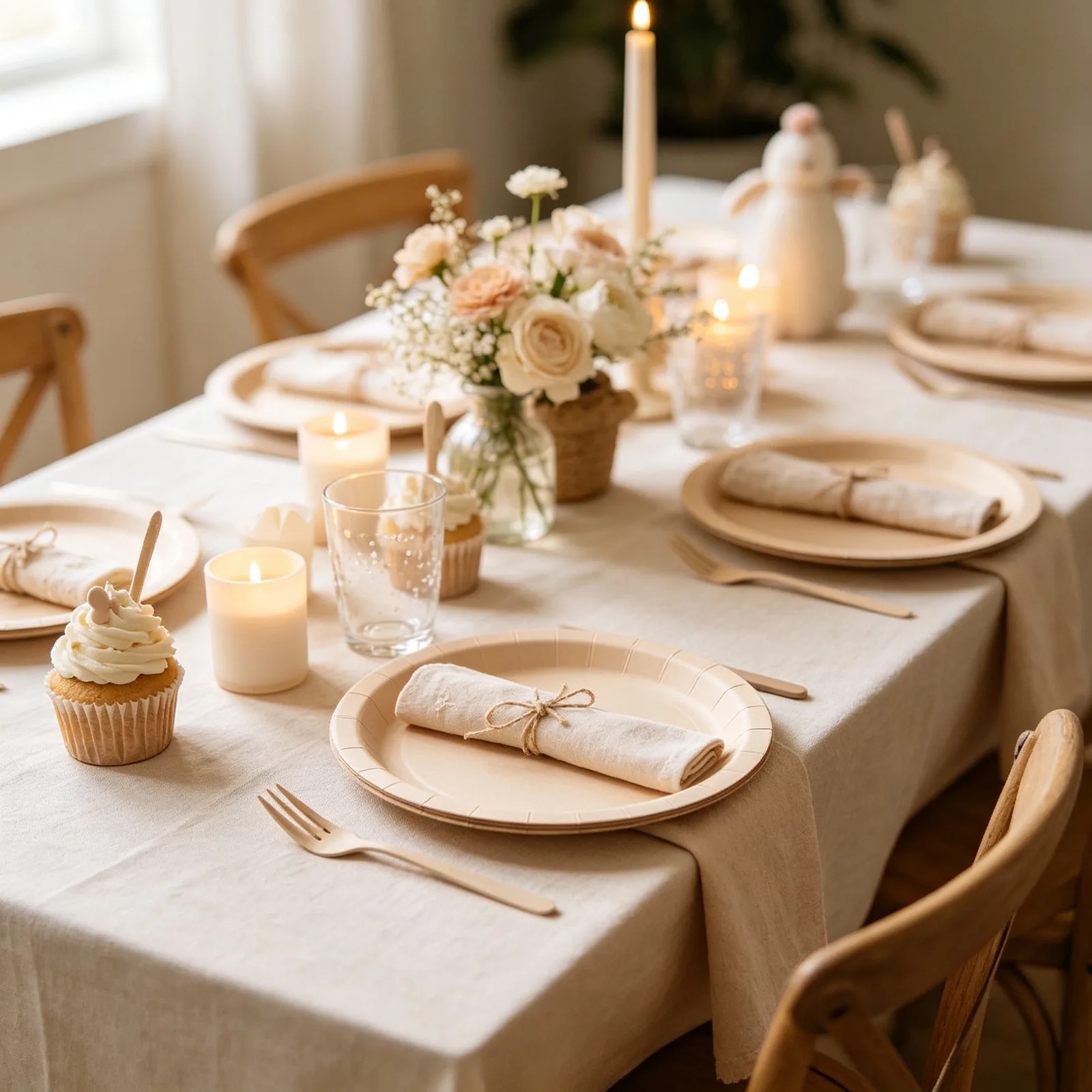 Neutral Table Settings for Special Events