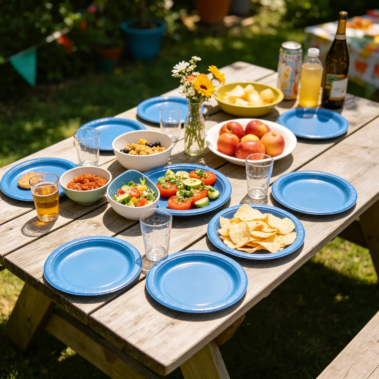 Blue Party Tables for Indoor & Outdoor Events