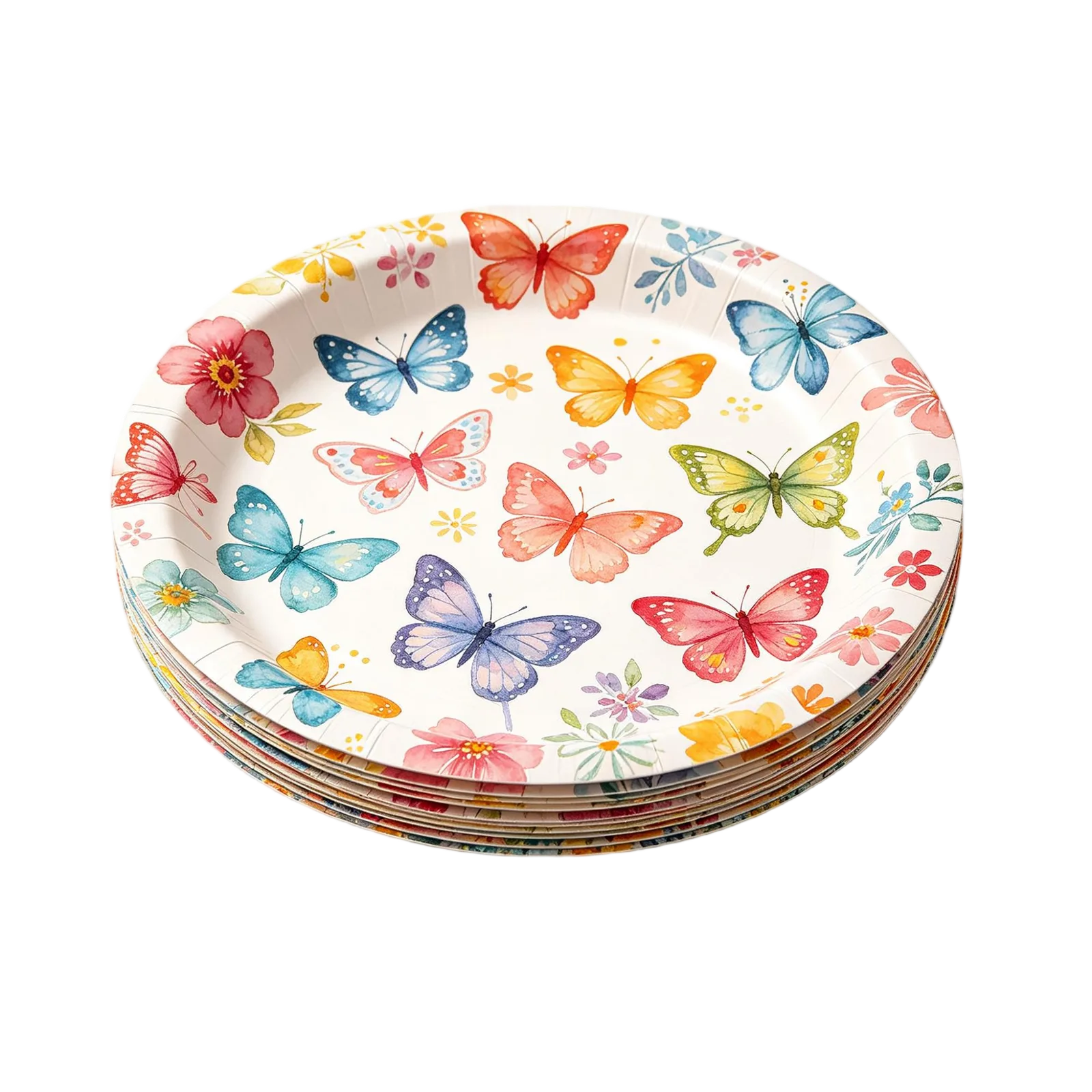 Butterfly Paper Plates Decorative Party Dinnerware for Birthdays Showers and Picnics