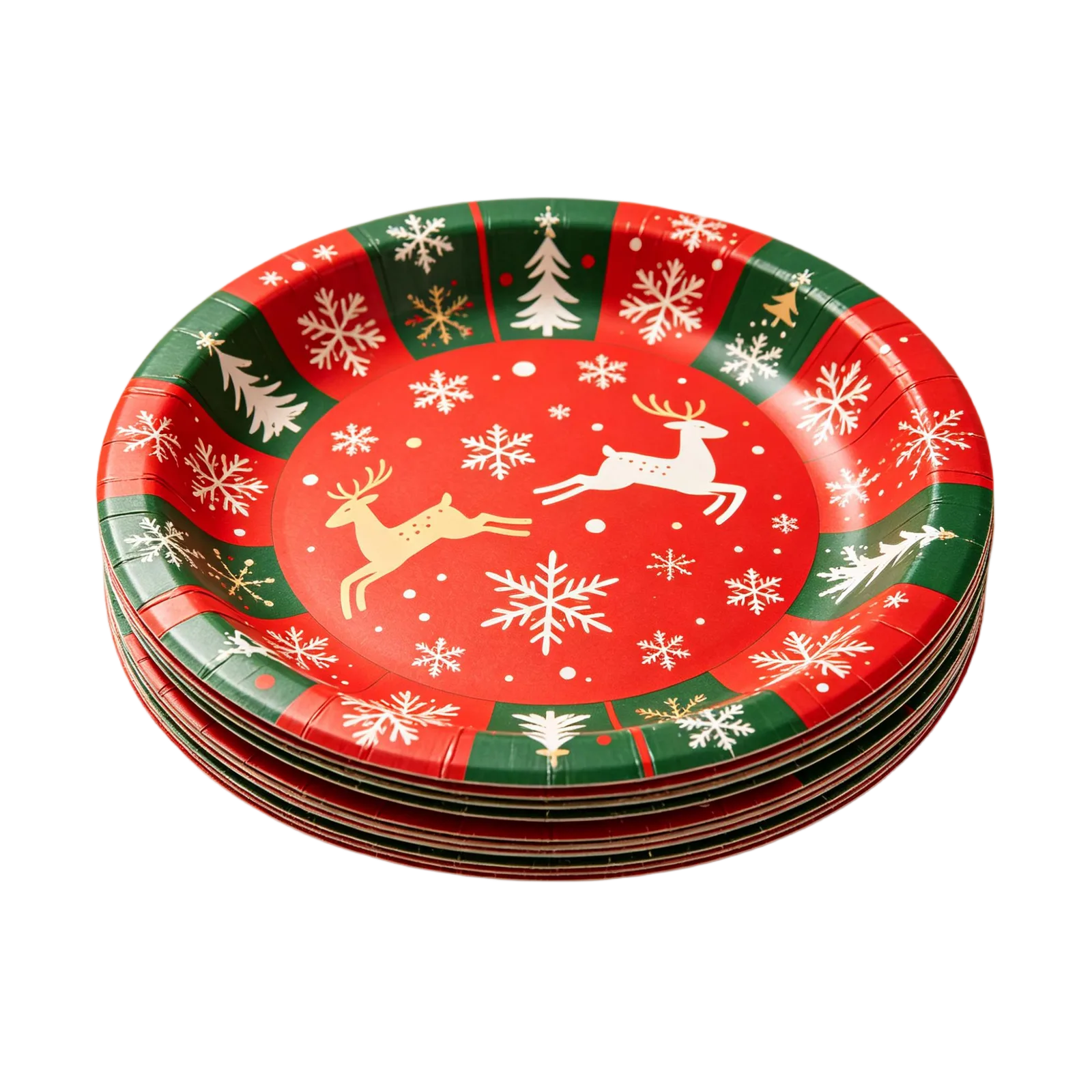 Christmas Paper Plates Wholesale Festive Disposable Dinnerware for Holiday Parties