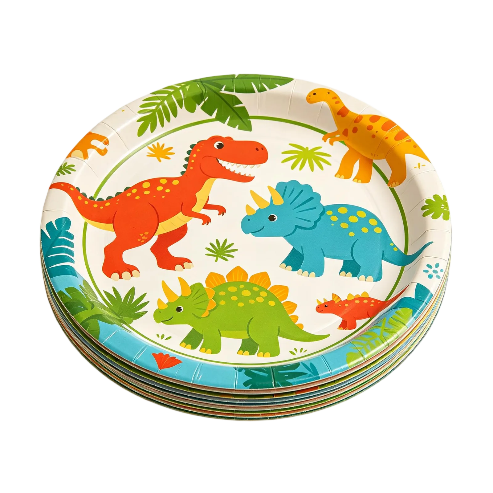 Dinosaur Paper Plates Kids Party Tableware for Birthdays School Events and Celebrations