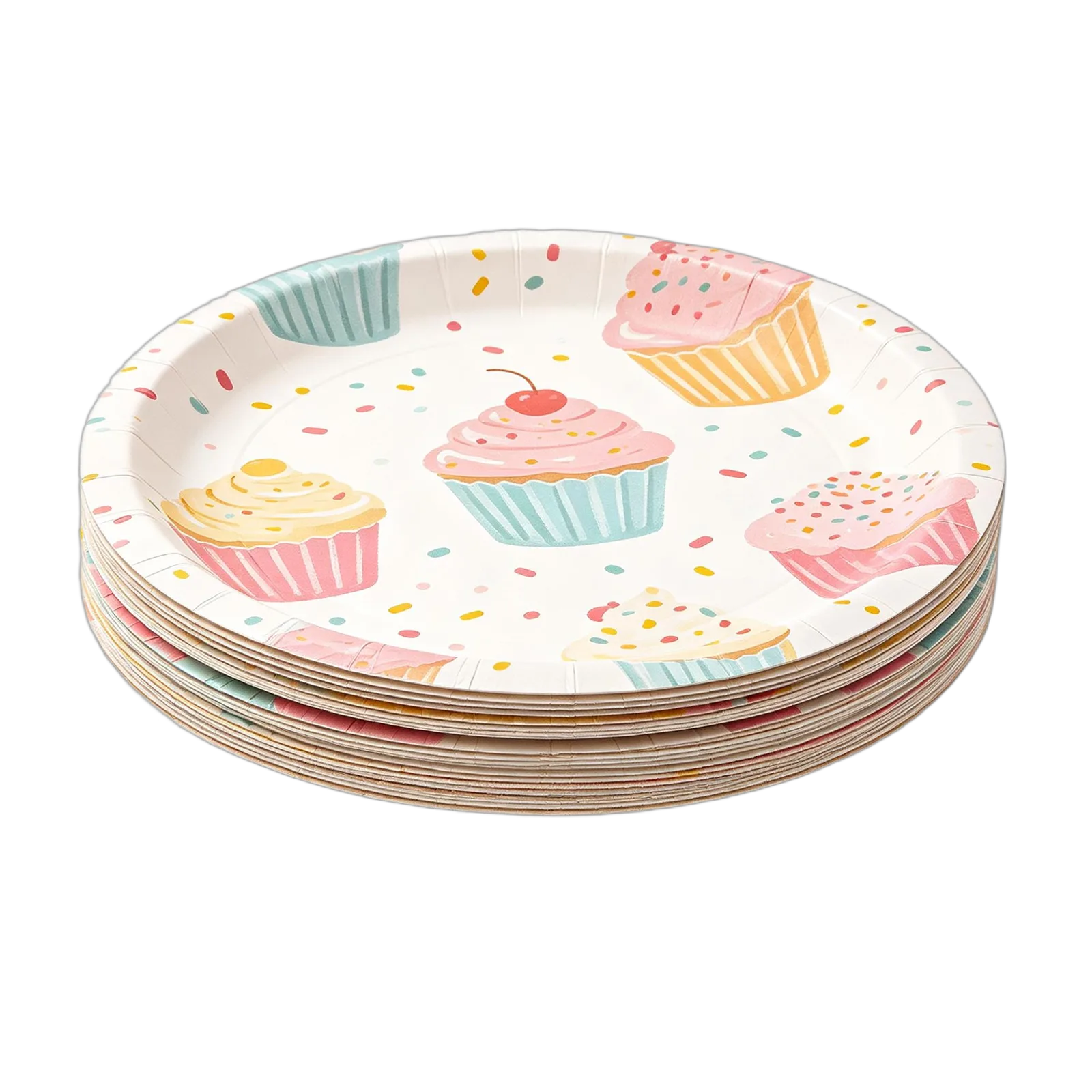 Disposable Paper Plates for Desserts Cake Pastry Fruit Birthday Parties and Catering