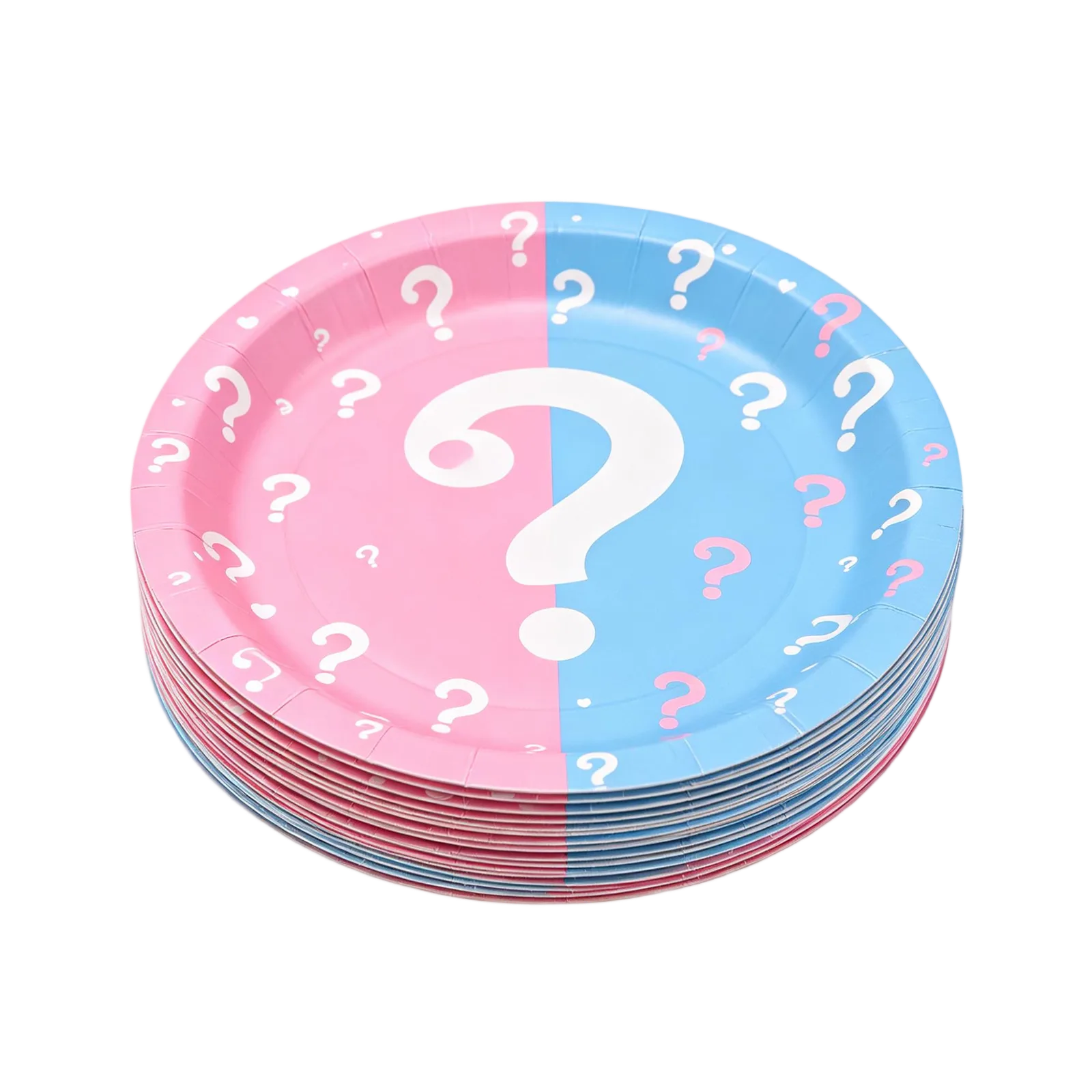 Gender Reveal Paper Plates Pink and Blue Disposable Tableware for Party Celebrations