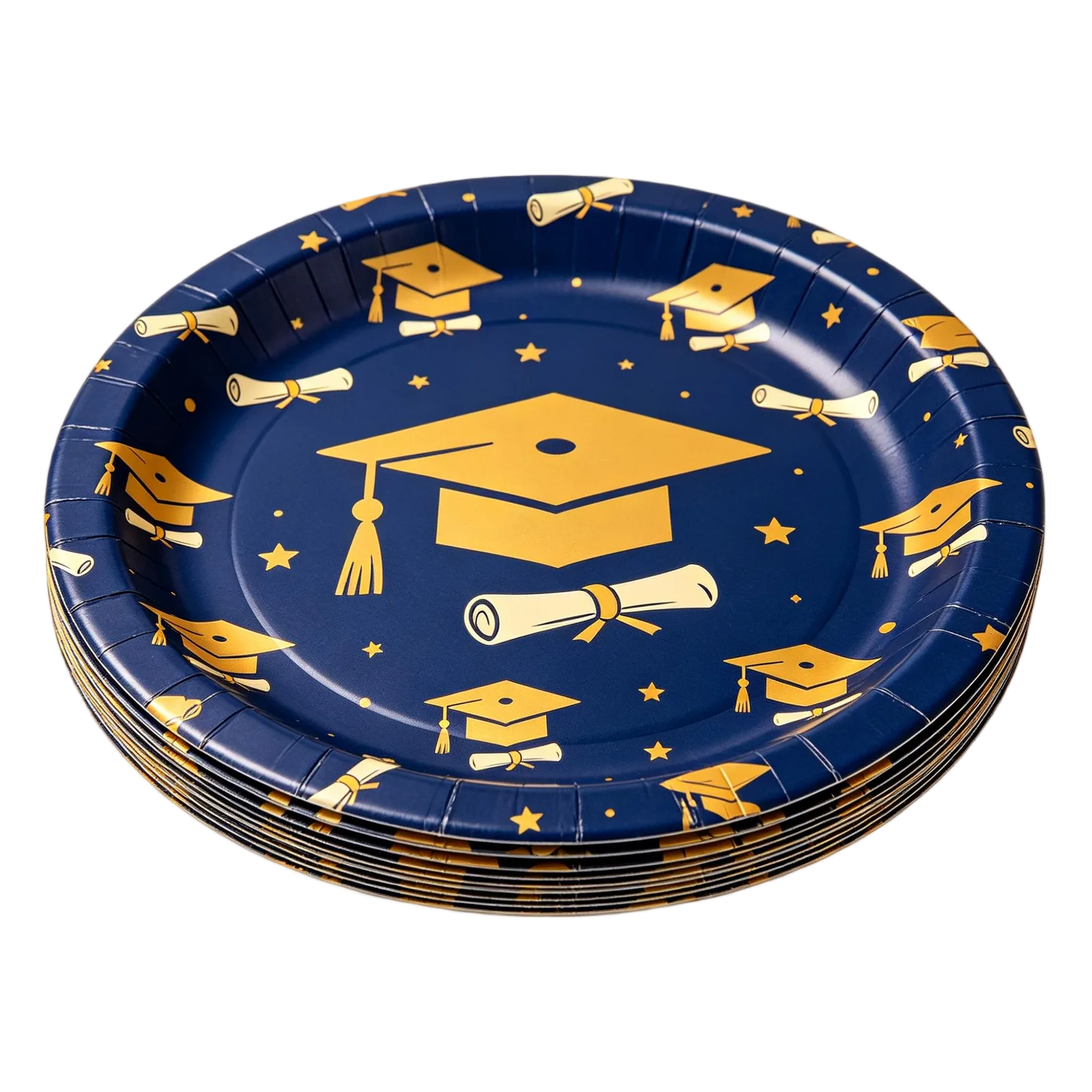 Graduation Paper Plates Wholesale Disposable Dinnerware for School and College Parties