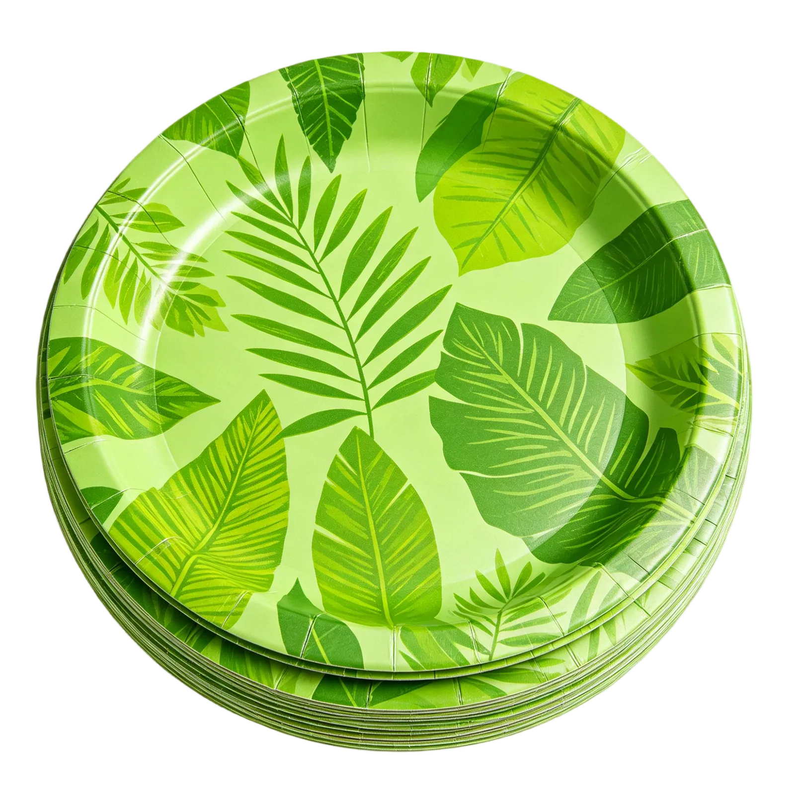 Green Paper Plates Bulk for Parties Picnics Holiday Events and Sustainable Themes