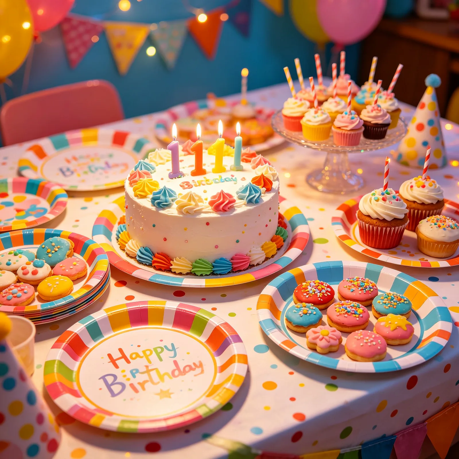Complete Happy Birthday Table Setup
