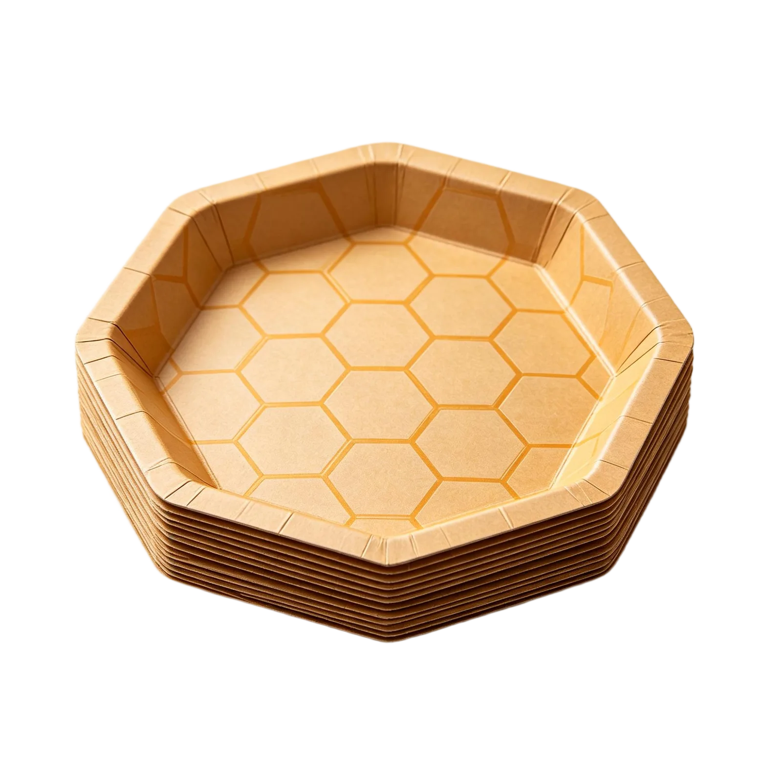Hexagon Paper Plates Unique Disposable Tableware for Weddings Birthdays and Parties