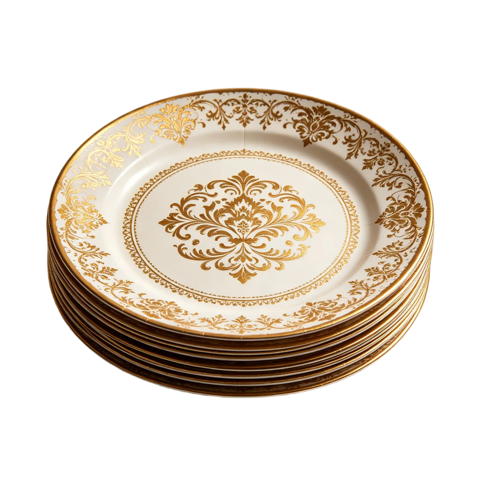 Luxury Paper Plates Disposable Tableware for Elegant Weddings Dinners and Receptions