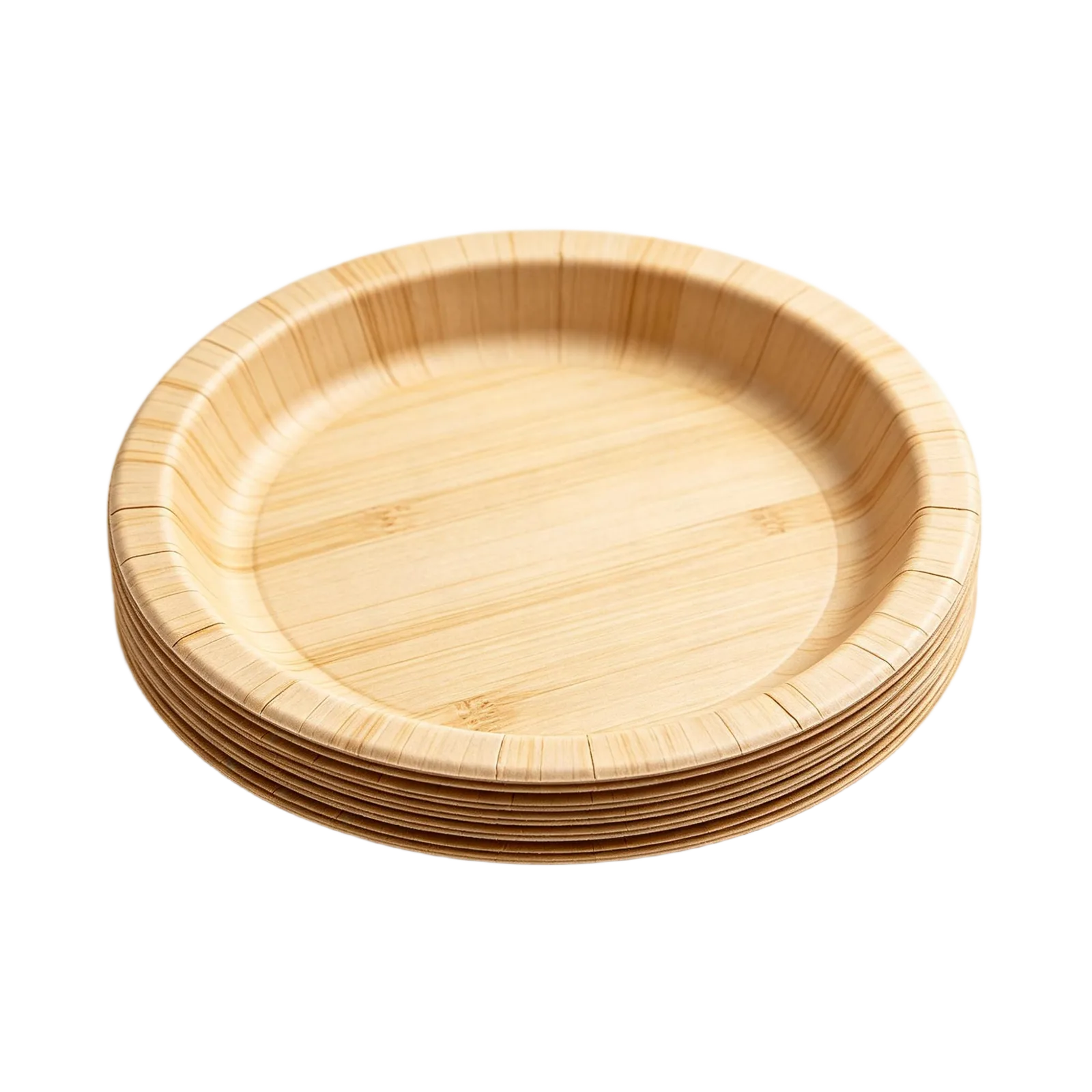 Natural Bamboo Paper Plates Disposable Tableware for Parties Weddings and Picnics