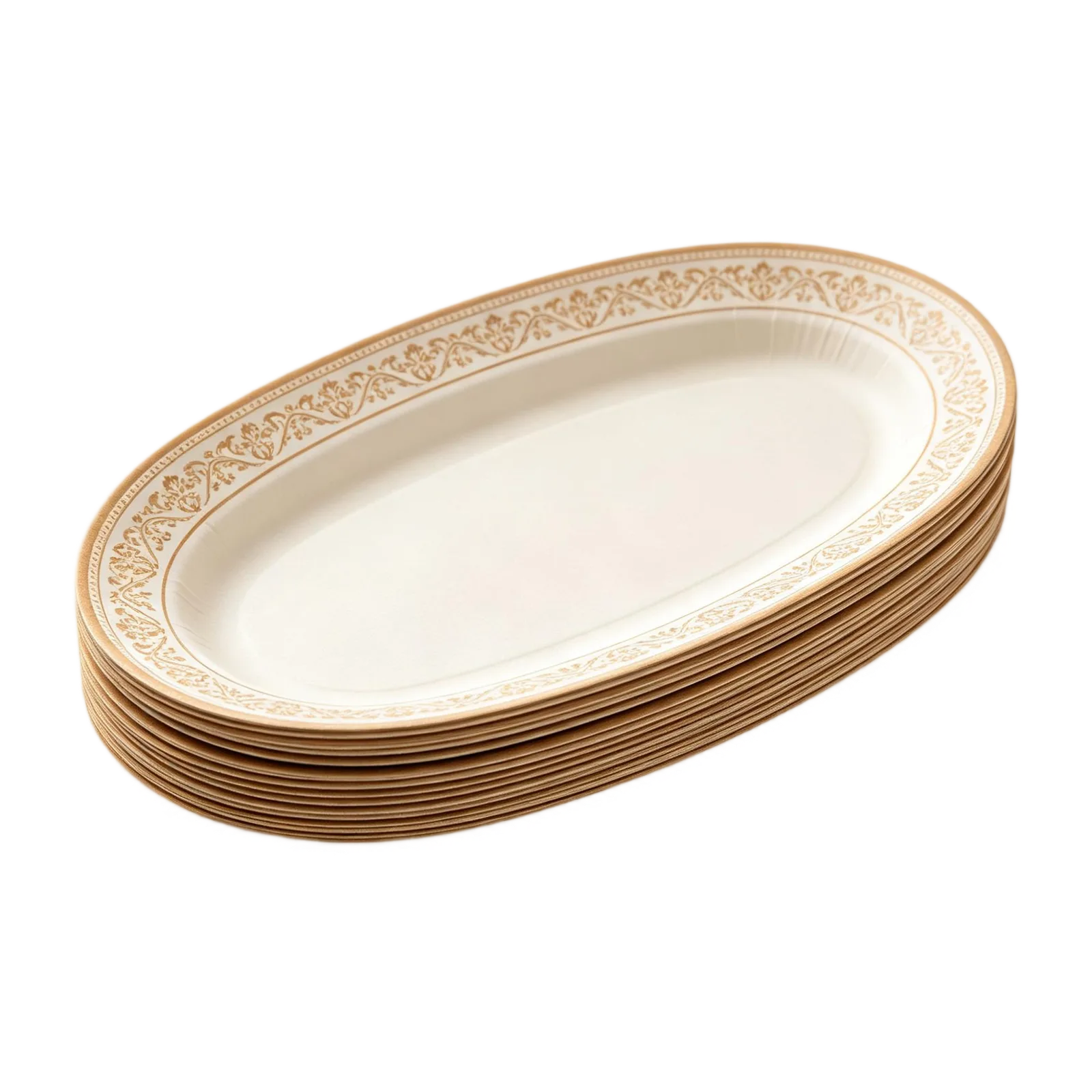 Oval Paper Plates Disposable Serving Trays for Buffets Catering BBQ and Parties