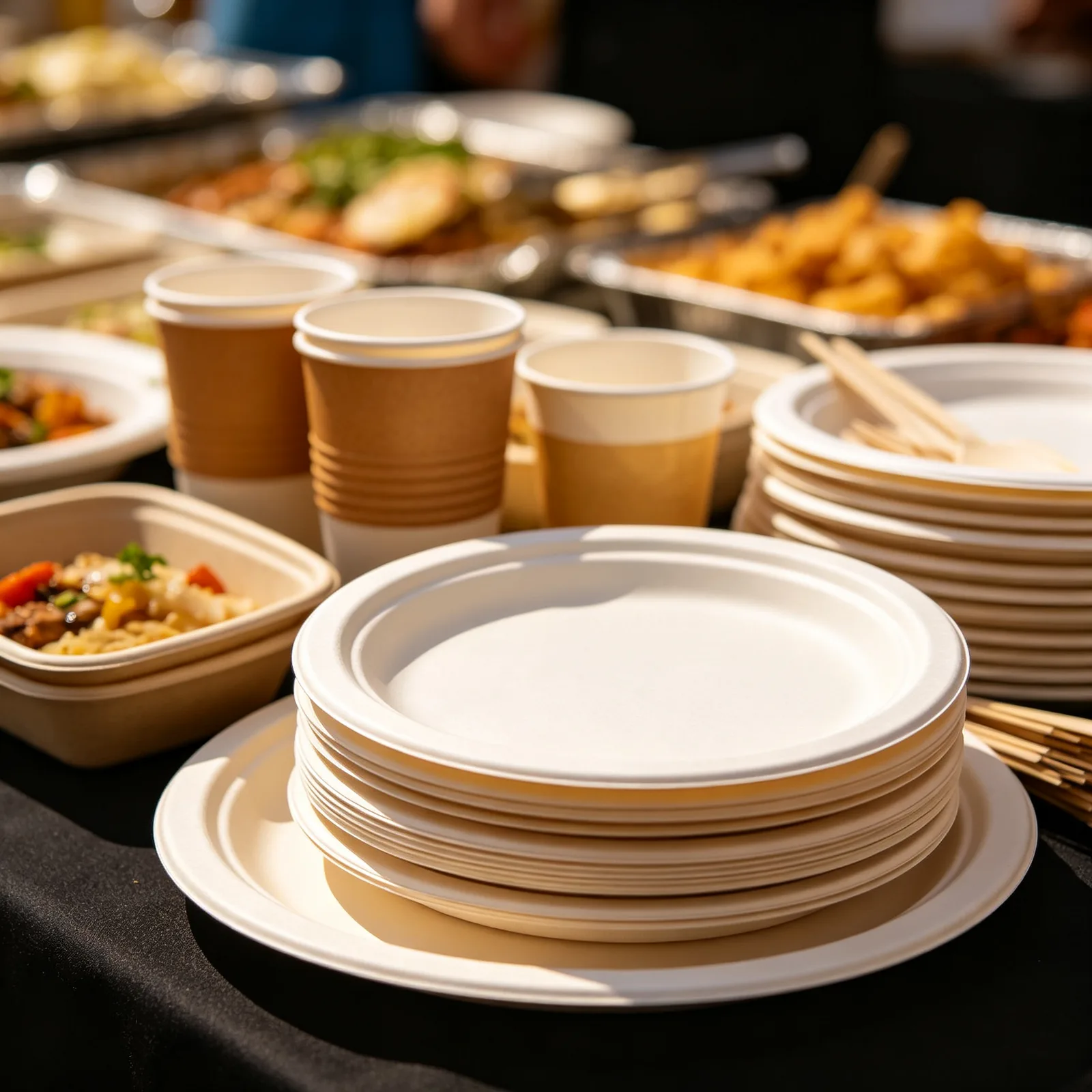 Complete Plate-and-Cup Sets for Easy Service