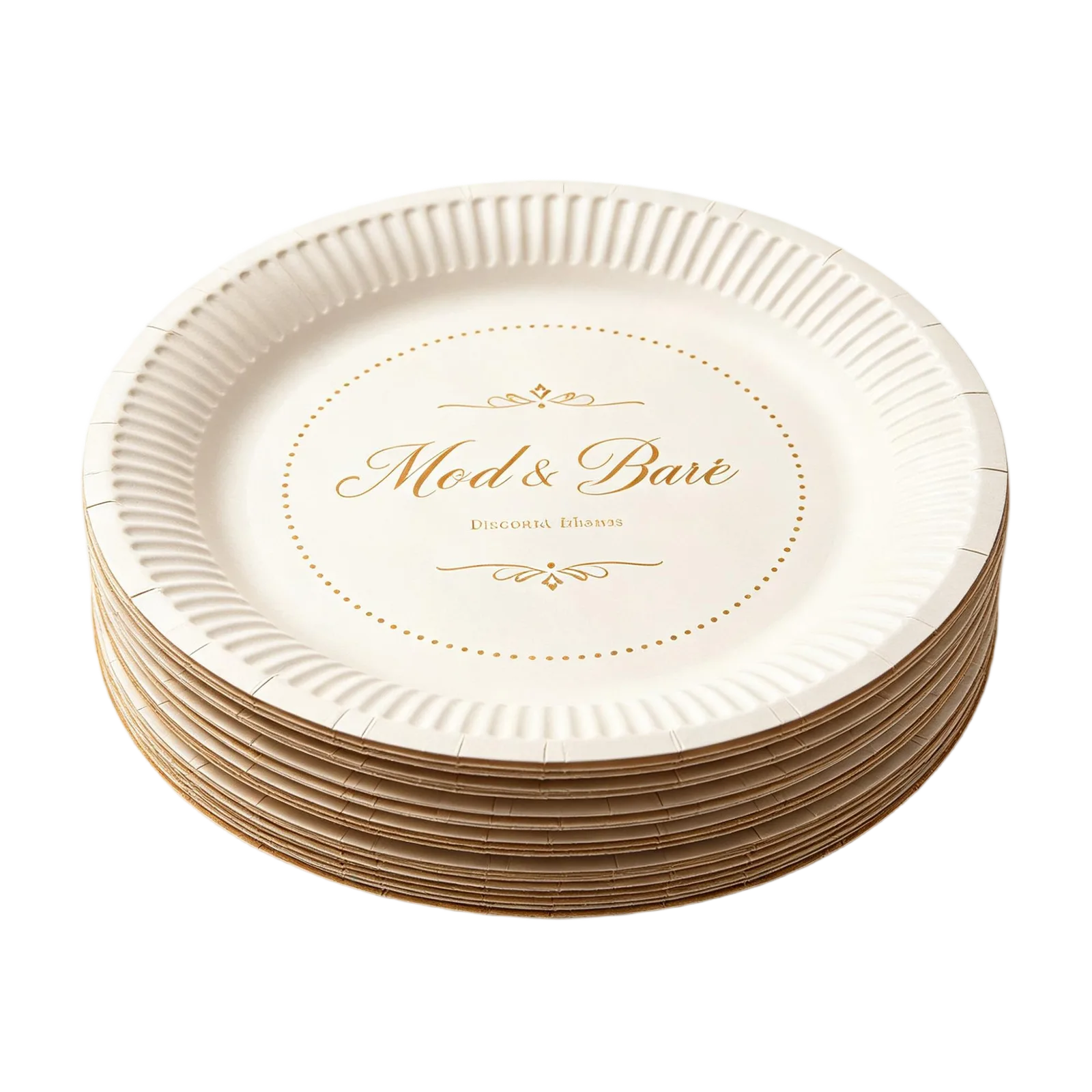 Personalized Paper Plates Wholesale with Custom Text Pattern and Event Logo Printing