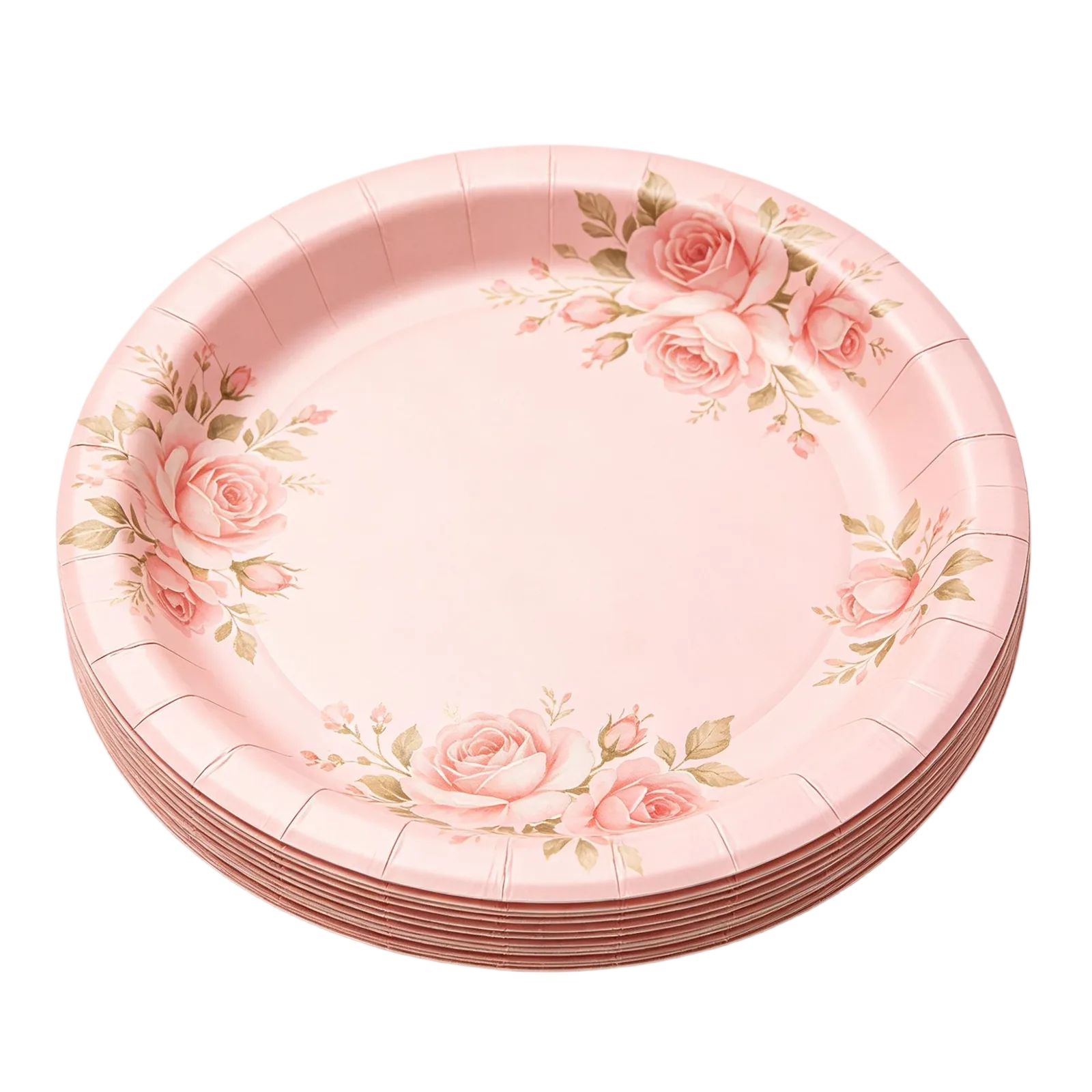 Pink Paper Plates Wholesale for Birthday Baby Shower Wedding and Tea Party Decor