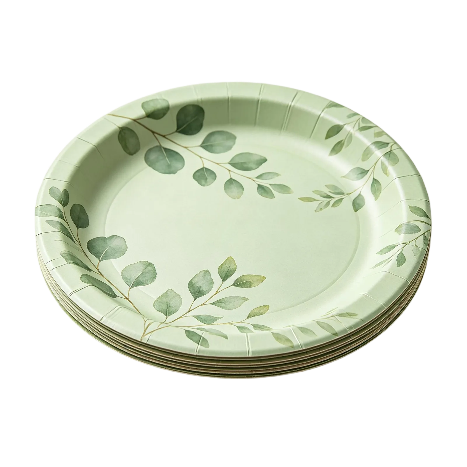 Sage Green Paper Plates Wholesale for Weddings Bridal Showers and Garden Parties