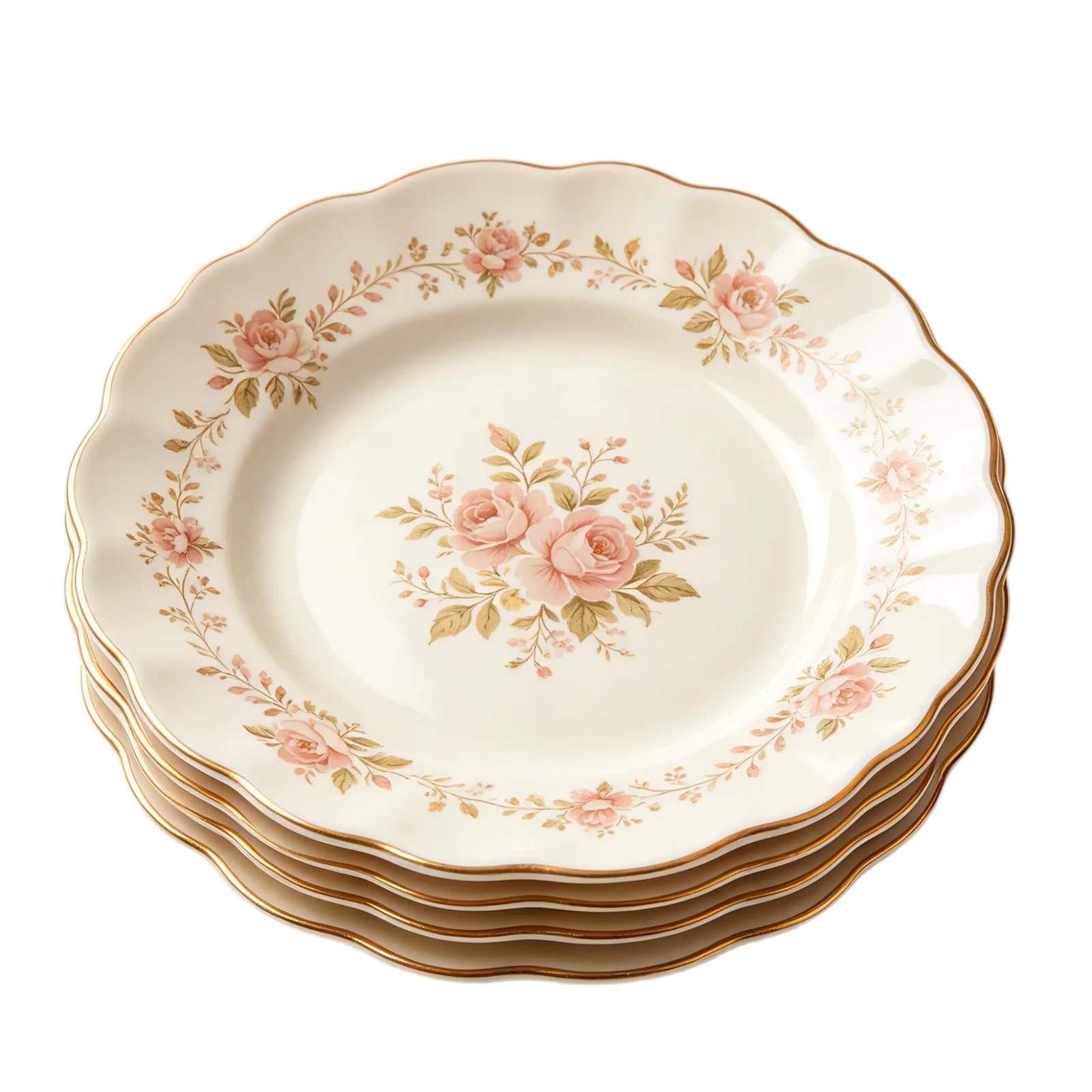 Scalloped Paper Plates Elegant Disposable Dessert Plates for Weddings and Tea Parties