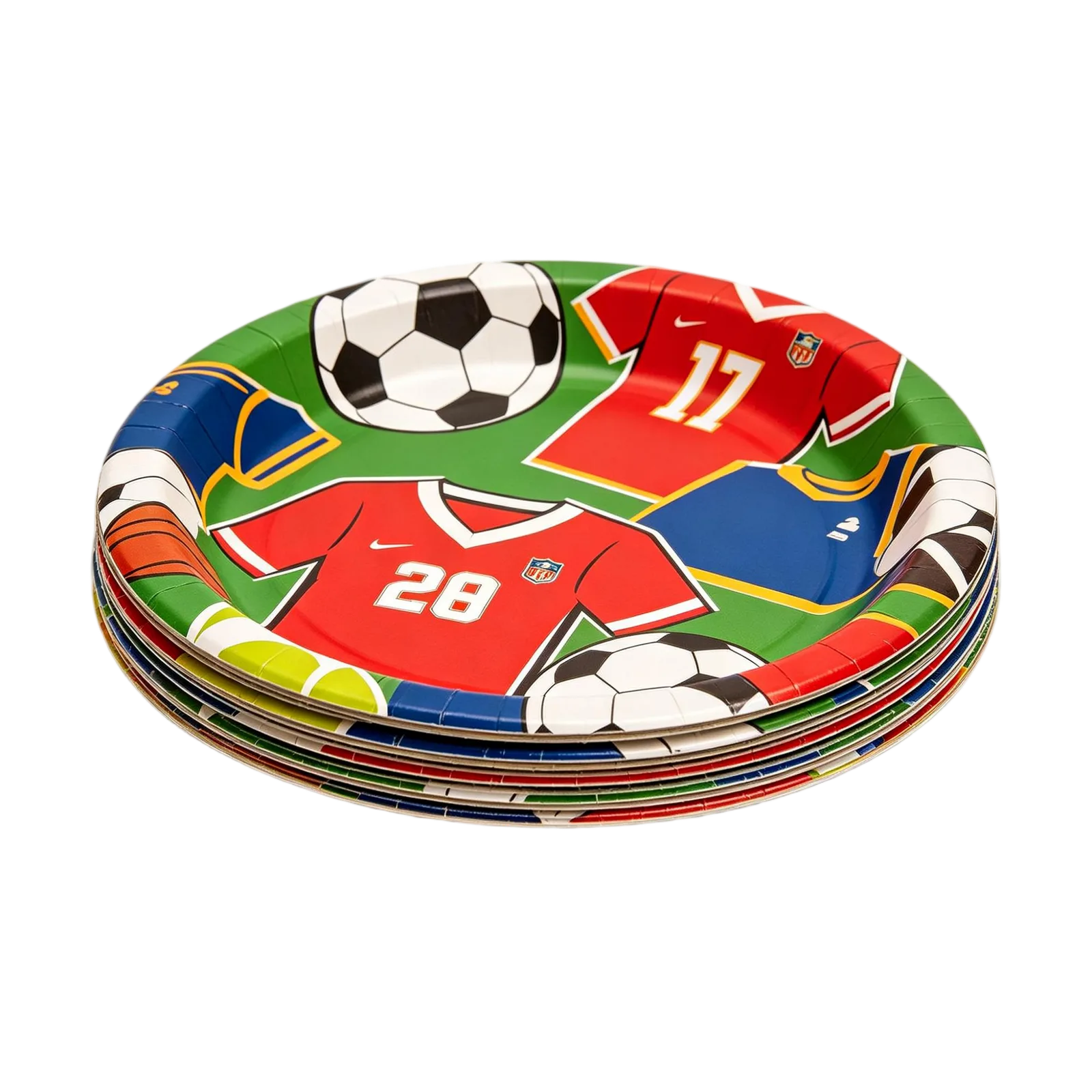 Sports Paper Plates Disposable Party Tableware for Team Events Birthdays and Celebrations