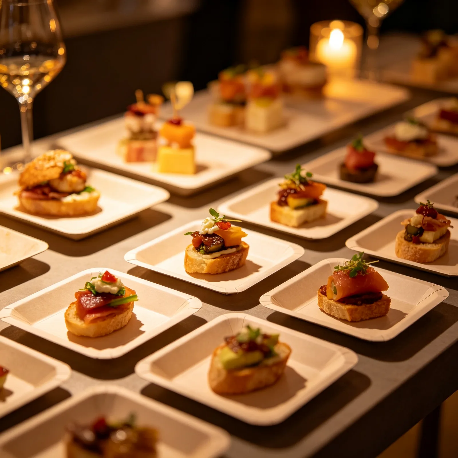 Square Plates for Appetizers & Desserts