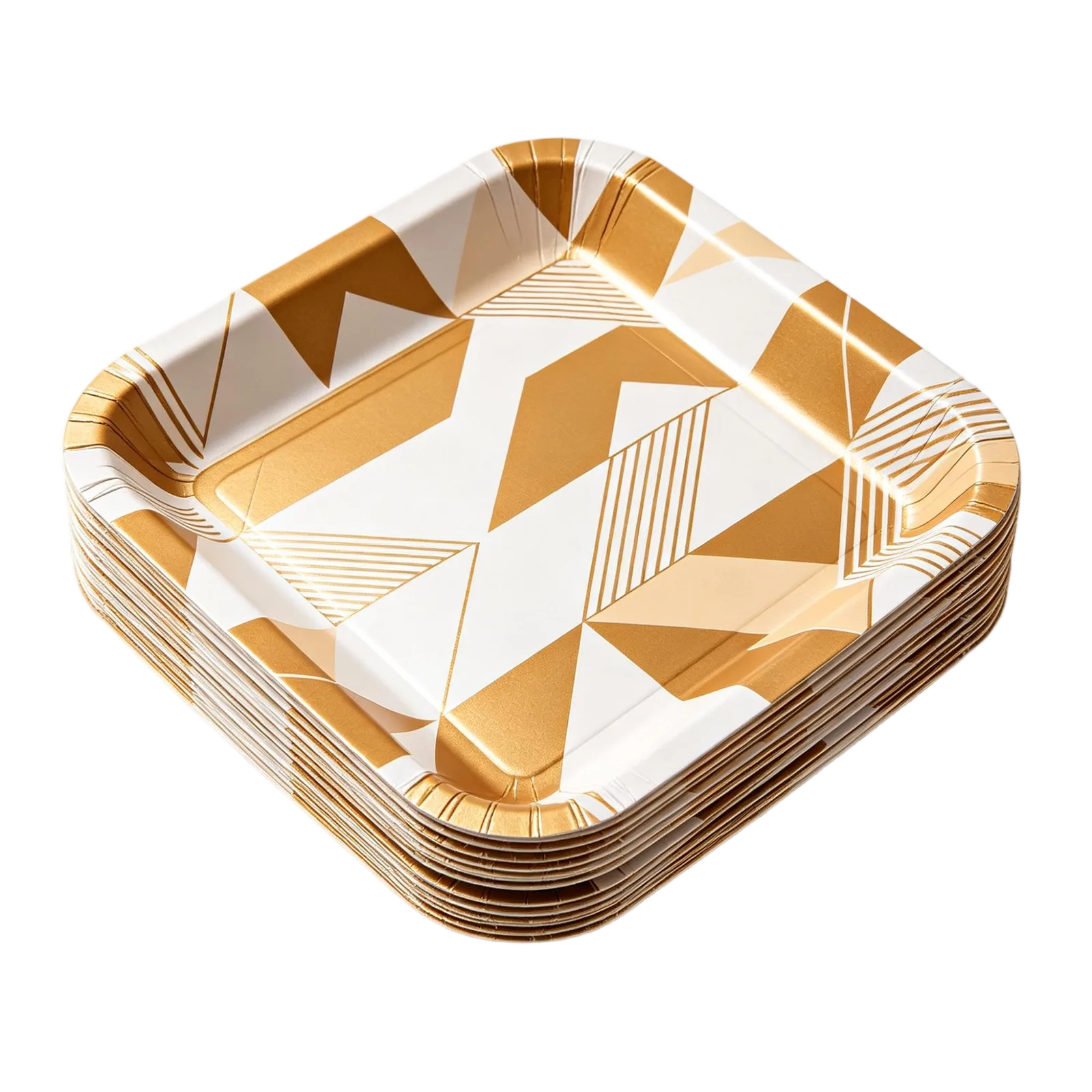 Square Paper Plates Bulk Pack for Modern Parties Weddings Desserts and Appetizers
