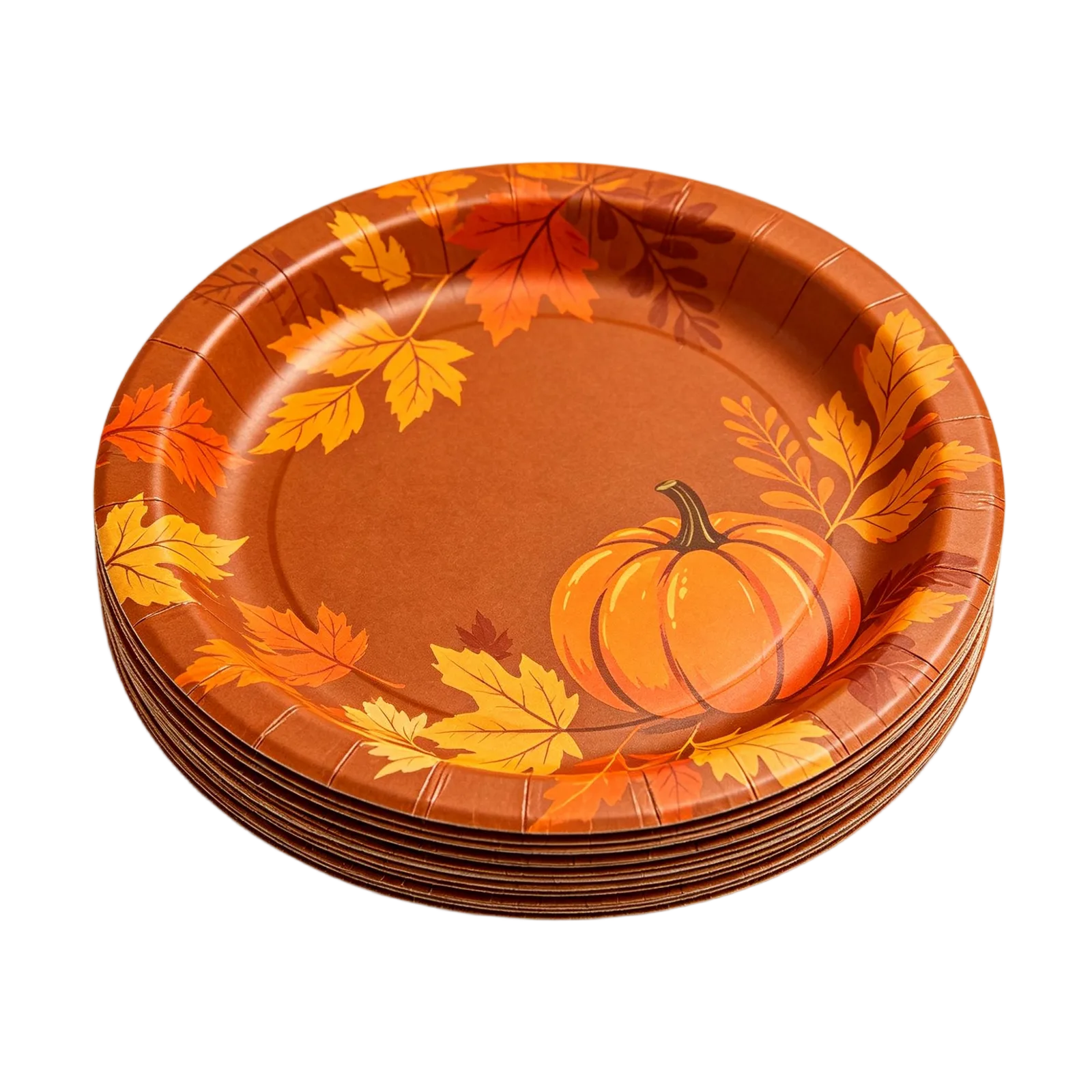 Thanksgiving Paper Plates Heavy Duty Disposable Dinnerware for Holiday Family Meals