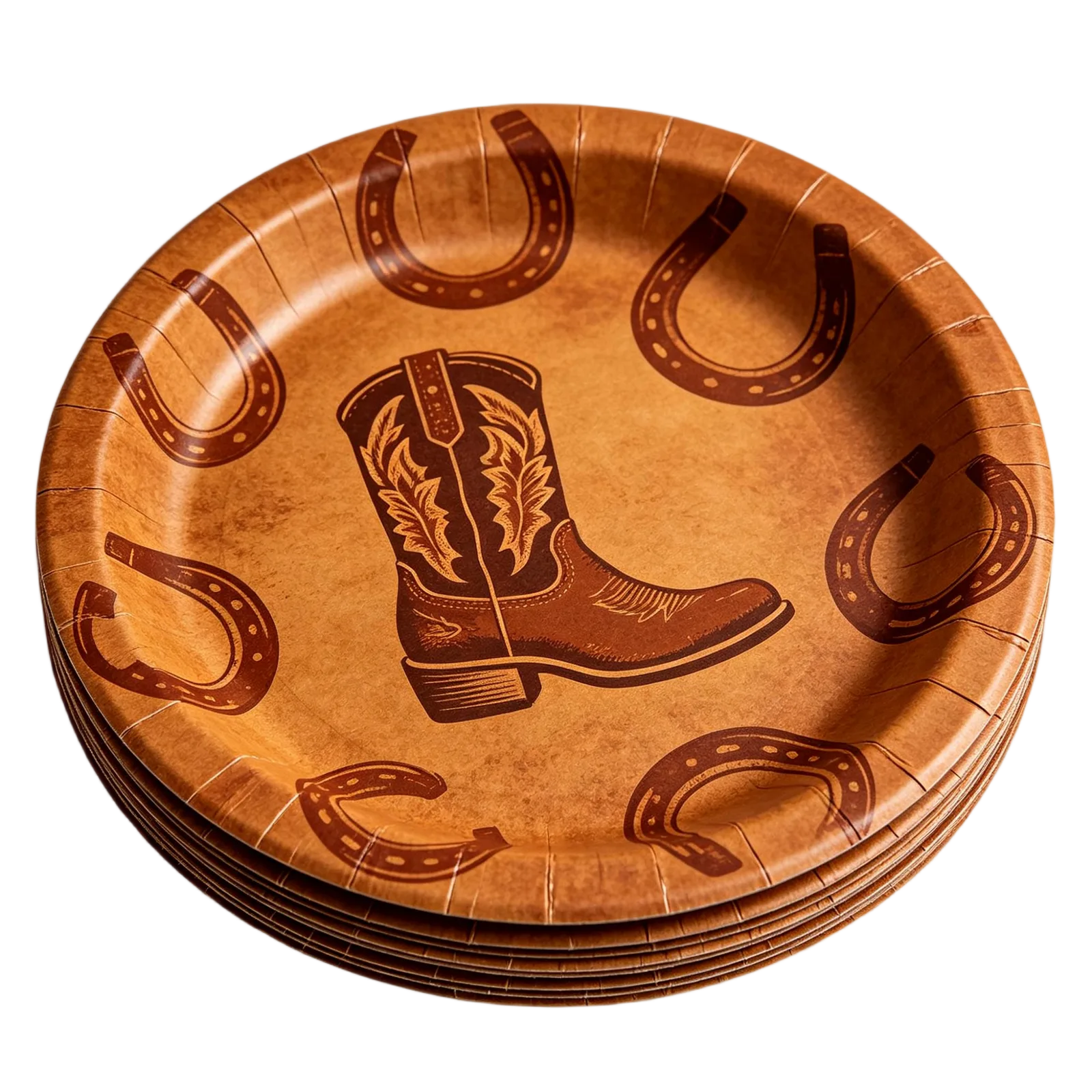 Western Paper Plates Rustic Party Tableware for Cowboy Birthdays BBQ and Events